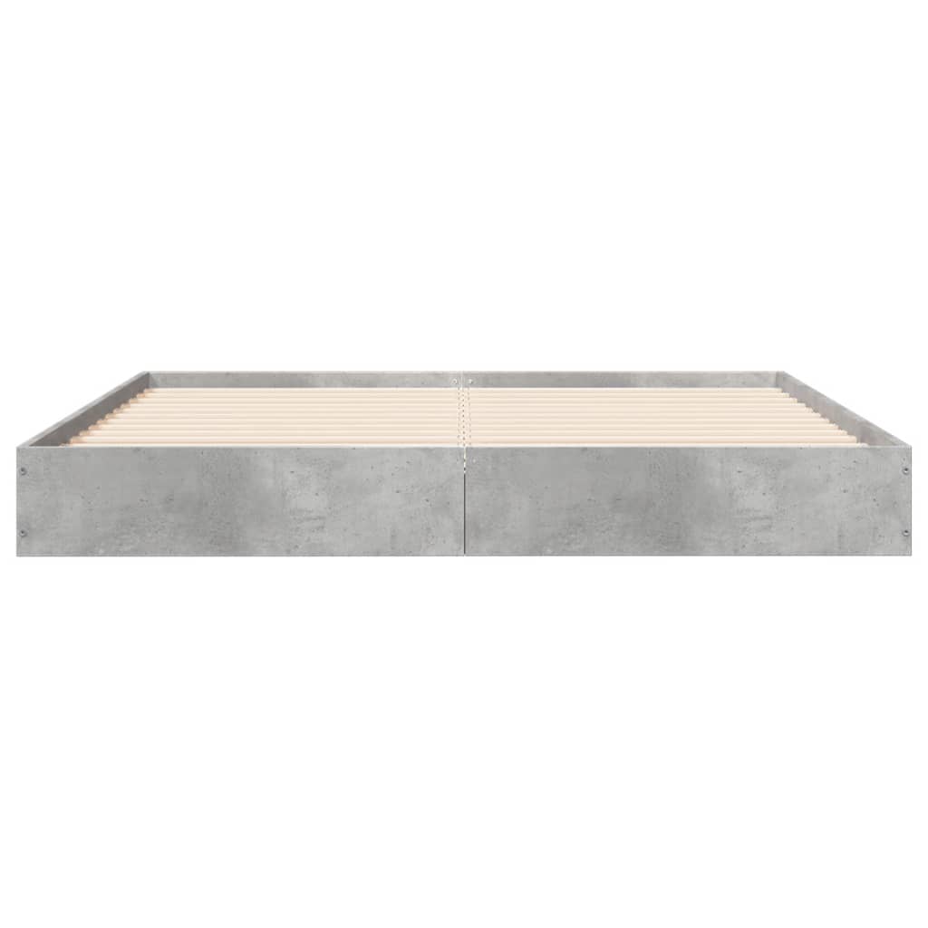 Bed frame without mattress concrete gray 120x200 cm