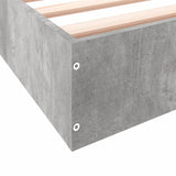 Bed frame without mattress concrete gray 120x200 cm