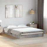 Bed frame without mattress concrete gray 120x200 cm