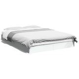 Cadre de lit sans matelas blanc 140x190 cm bois d'ingénierie