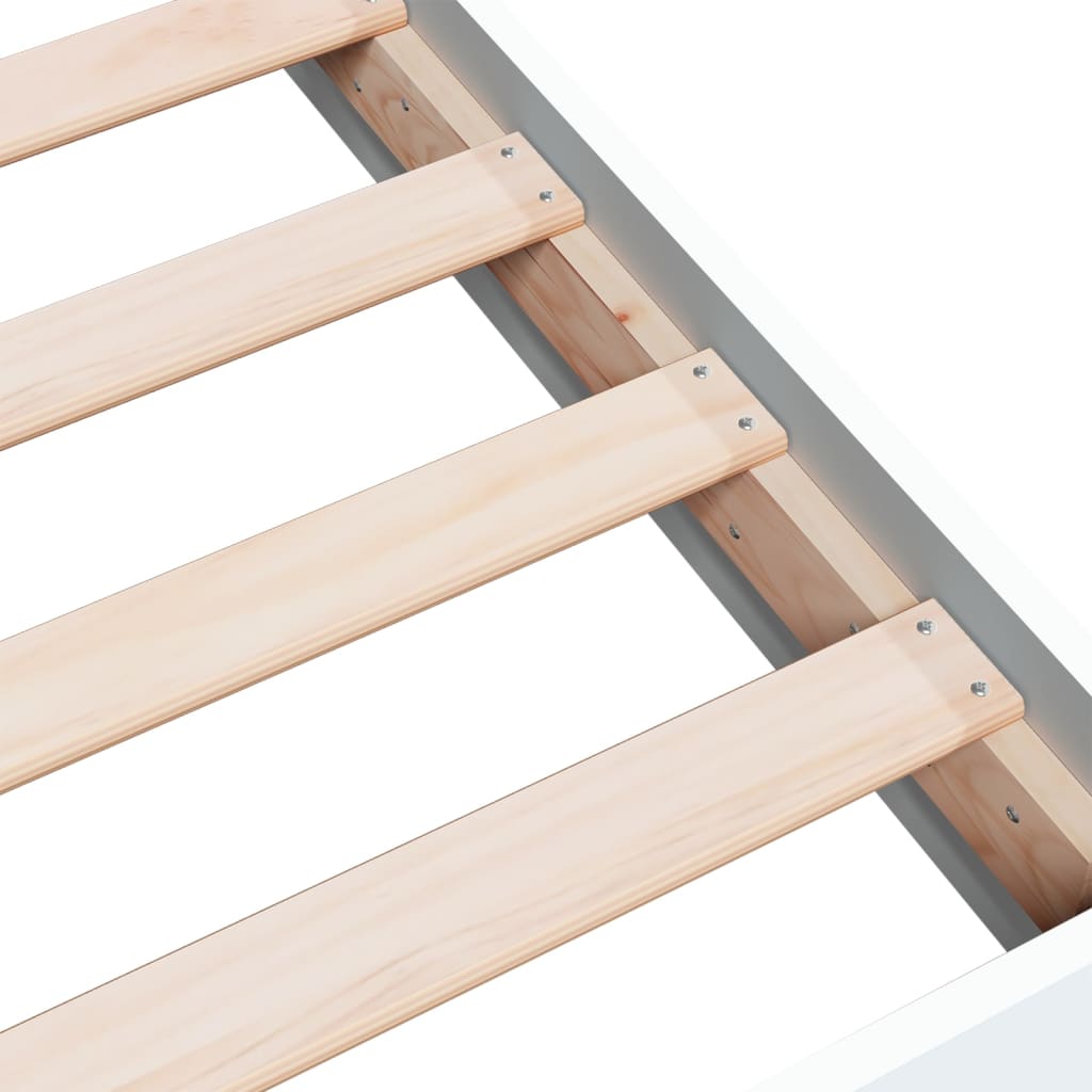 Cadre de lit sans matelas blanc 140x190 cm bois d'ingénierie