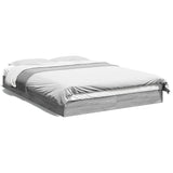 Cadre de lit sans matelas sonoma gris 140x190 cm