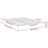 Cadre de lit sans matelas sonoma gris 140x190 cm