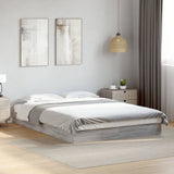 Cadre de lit sans matelas sonoma gris 140x190 cm