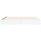 Cadre de lit sans matelas blanc 135x190 cm bois d'ingénierie