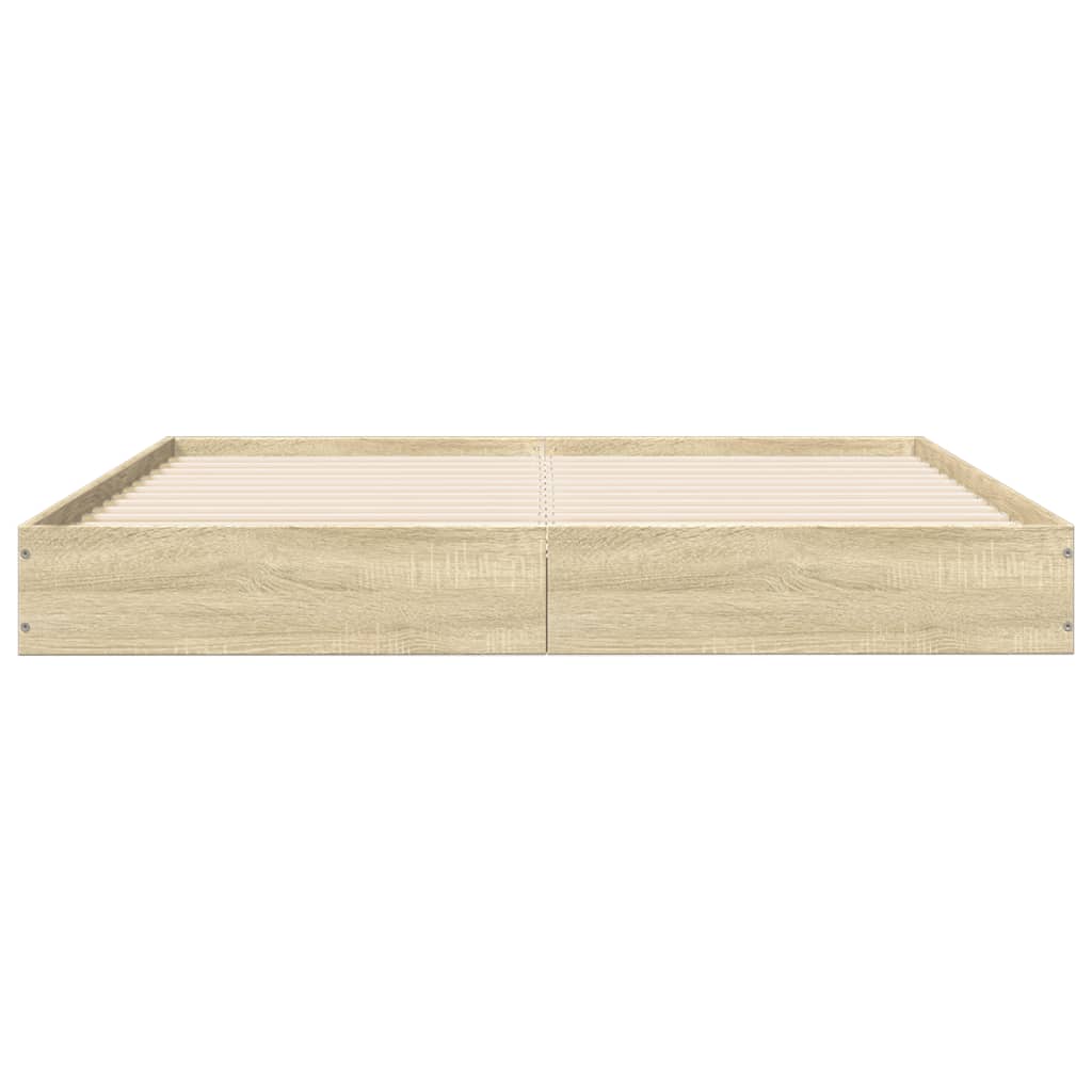 Bed frame without mattress sonoma oak 120x190 cm