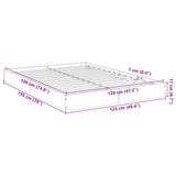 Bed frame without mattress concrete gray 120x190 cm