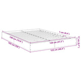 Bed frame without mattress sonoma gray 120x190 cm