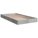 Bed frame without mattress concrete gray 100x200 cm