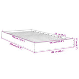 Bed frame without mattress concrete gray 100x200 cm