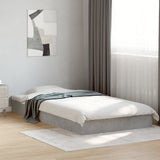 Bed frame without mattress concrete gray 100x200 cm