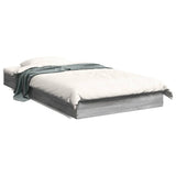 Bed frame without mattress sonoma gray 100x200 cm