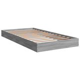 Bed frame without mattress sonoma gray 100x200 cm