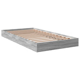 Bed frame without mattress sonoma gray 100x200 cm