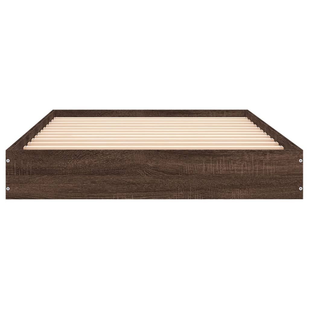 Cadre de lit sans matelas chêne marron 100x200 cm