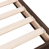 Bed frame without mattress brown oak 100x200 cm