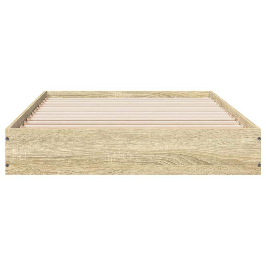 Bed frame without mattress sonoma oak 90x200 cm