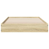 Bed frame without mattress sonoma oak 90x200 cm