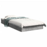 Bed frame without mattress concrete gray 90x200 cm