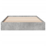 Bed frame without mattress concrete gray 90x200 cm