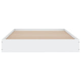 Bed frame without mattress white 90x190 cm engineered wood