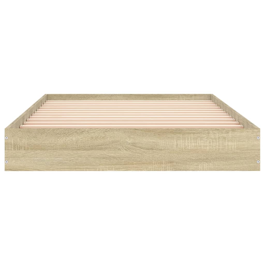 Bed frame without mattress sonoma oak 90x190 cm