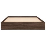 Cadre de lit sans matelas chêne marron 90x190cm bois ingénierie