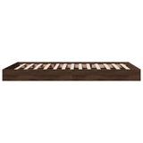 Cadre de lit sans matelas chêne marron 90x190cm bois ingénierie