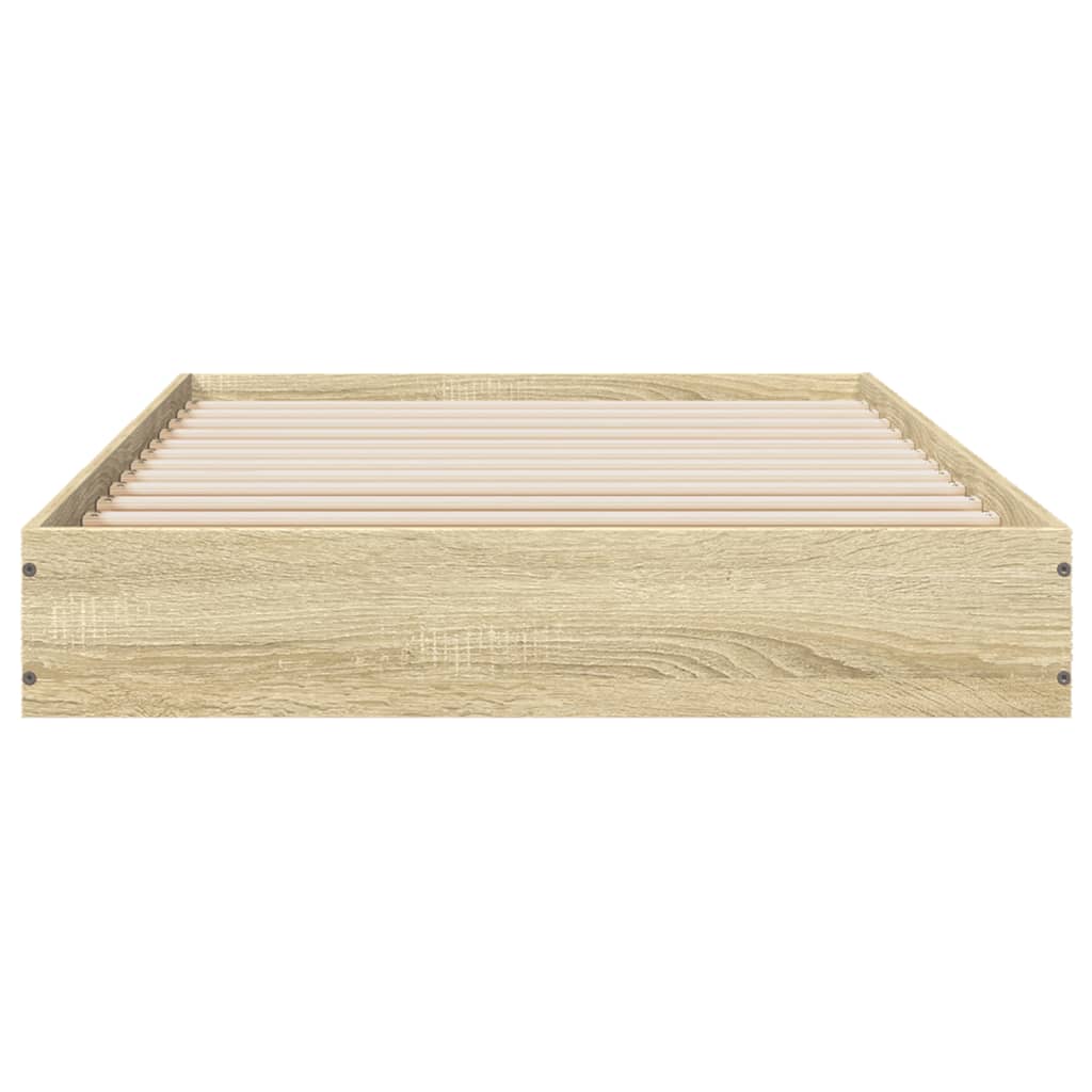 Bed frame without mattress sonoma oak 75x190 cm