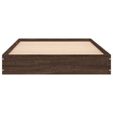 Cadre de lit sans matelas chêne marron 75x190cm bois ingénierie