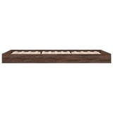 Cadre de lit sans matelas chêne marron 75x190cm bois ingénierie