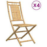 Chaises pliables de jardin lot de 4 46x66x99 cm bambou