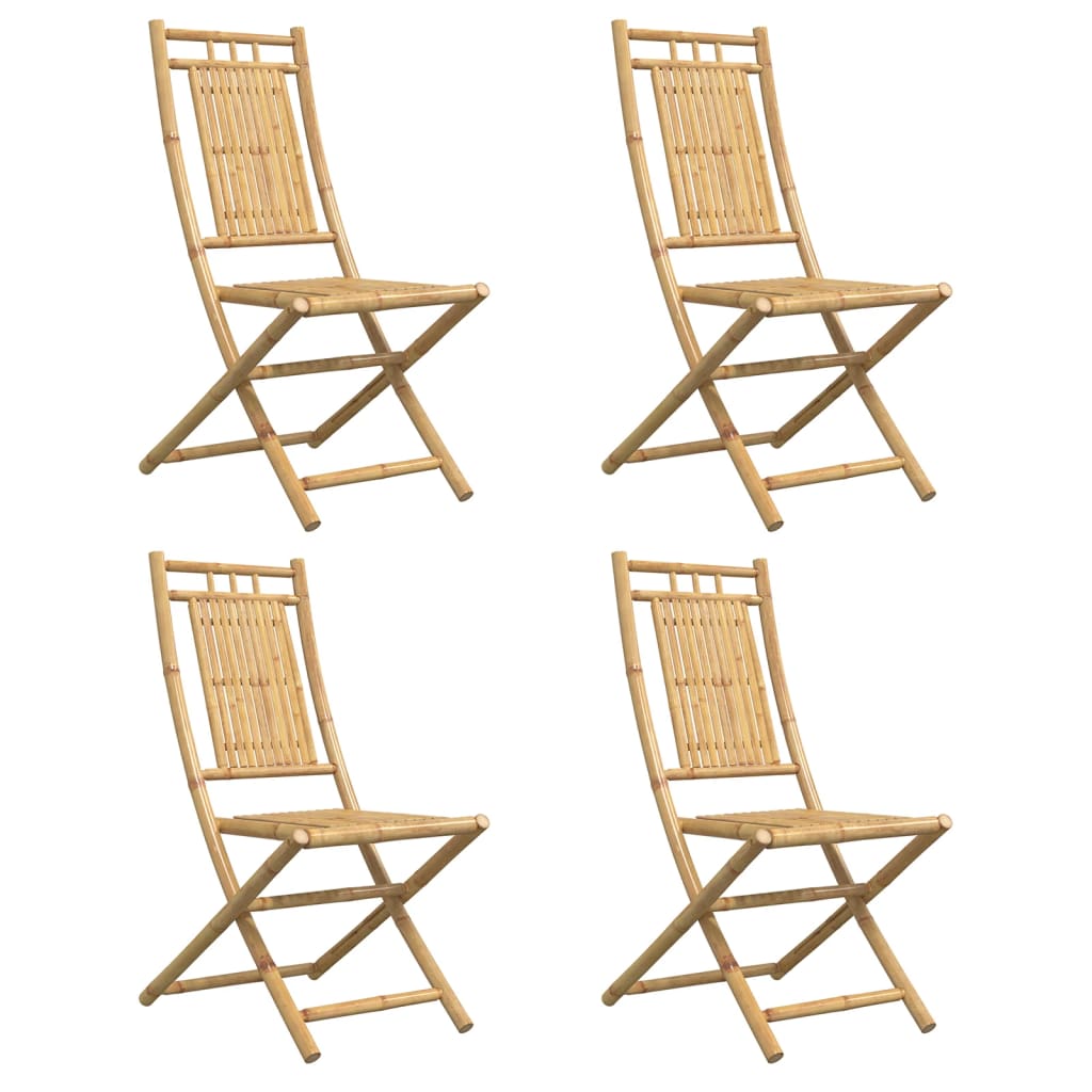 Chaises pliables de jardin lot de 4 46x66x99 cm bambou