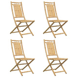 Chaises pliables de jardin lot de 4 46x66x99 cm bambou