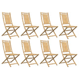 Chaises pliables de jardin lot de 8 46x66x99 cm bambou