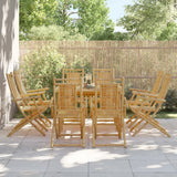 Chaises pliables de jardin lot de 8 53x66x99 cm bambou