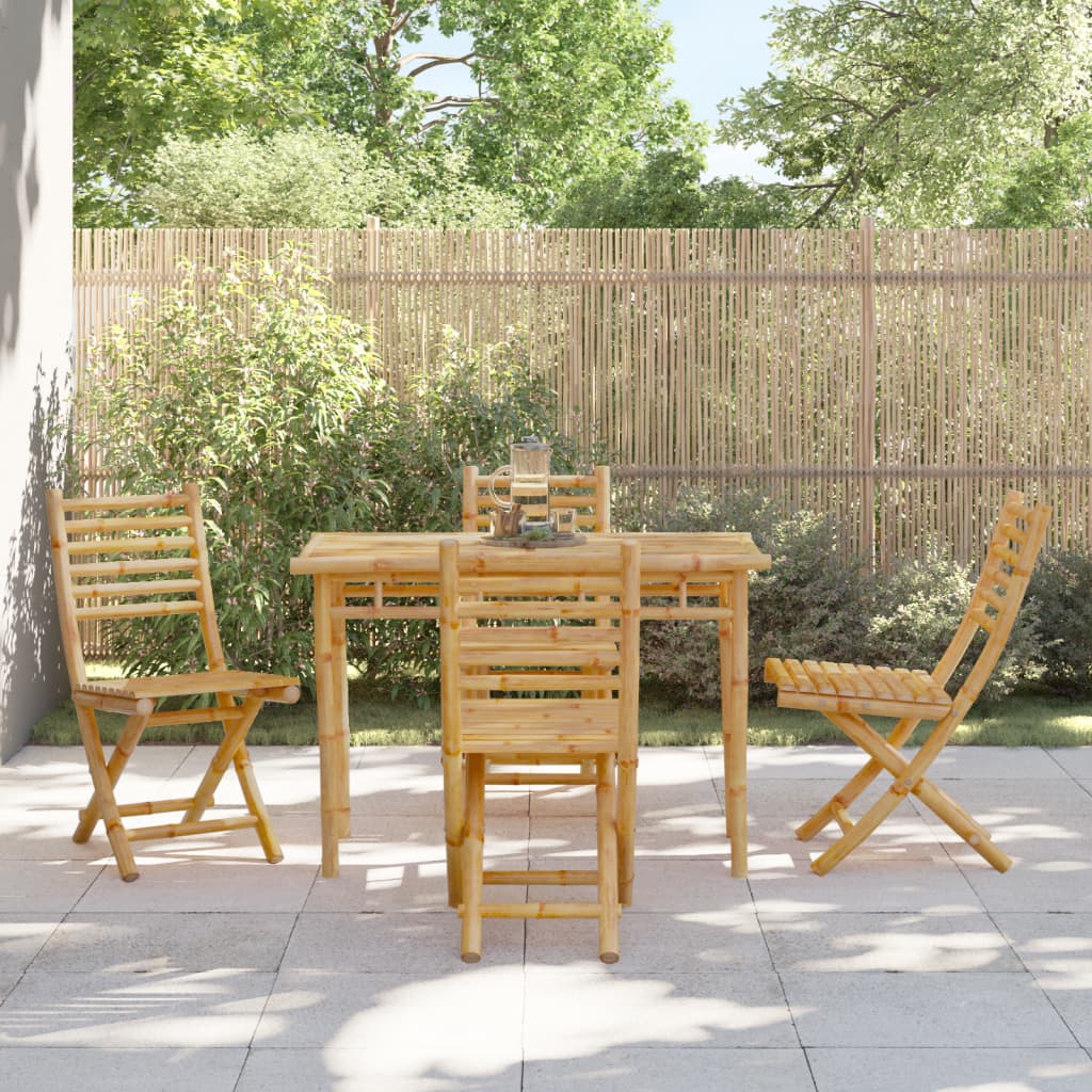 Chaises pliables de jardin lot de 4 43x54x88 cm bambou