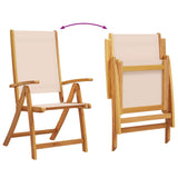 Chaises pliables de jardin lot de 4 bois d'acacia et textilène