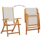 Chaises pliables de jardin lot de 4 bois d'acacia et textilène