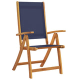 Chaises pliables de jardin lot de 4 bois d'acacia et textilène