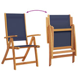 Chaises pliables de jardin lot de 4 bois d'acacia et textilène