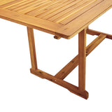 Ensemble à Manger de jardin 7pcs bois d'acacia solide textilène