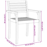 Gartenstühle 4er-Set 59x55x85 aus massivem Akazienholz