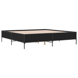 Cadre de lit sans matelas noir 200x200 cm