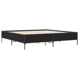 Cadre de lit sans matelas noir 200x200 cm