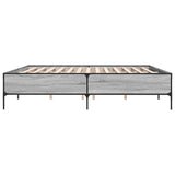 Cadre de lit sans matelas sonoma gris 200x200 cm