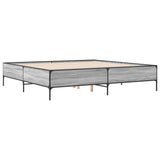 Cadre de lit sans matelas sonoma gris 200x200 cm