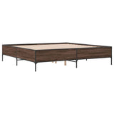 Cadre de lit sans matelas chêne marron 200x200 cm