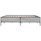 Cadre de lit sans matelas sonoma gris 180x200 cm