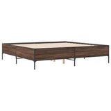 Cadre de lit sans matelas chêne marron 180x200 cm